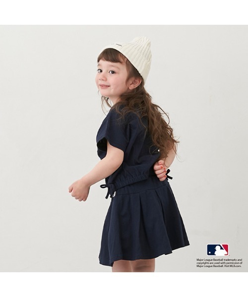 petit main（プティマイン）の「【MLB】カットスカートセットアップ（アンサンブル・キッズ・ネイビー/オフホワイト/アイボリー・80ｃｍ/90cm/100cm/110cm/120cm/130cm/140cm）」の12枚目の写真