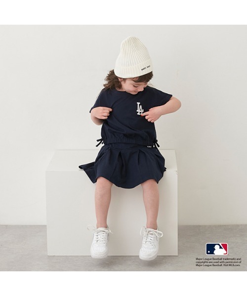 petit main（プティマイン）の「【MLB】カットスカートセットアップ（アンサンブル・キッズ・ネイビー/オフホワイト/アイボリー・80ｃｍ/90cm/100cm/110cm/120cm/130cm/140cm）」の15枚目の写真