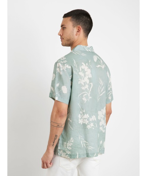 Guess（ゲス）の「ECO Island Linen Shirt 半袖 シャツ メンズ（シャツ/ブラウス・メンズ・ベビーピンク/グリーン・LARGE/X-LARGE/MEDIUM）」の11枚目の写真