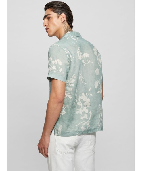 Guess（ゲス）の「ECO Island Linen Shirt 半袖 シャツ メンズ（シャツ/ブラウス・メンズ・ベビーピンク/グリーン・LARGE/X-LARGE/MEDIUM）」の15枚目の写真