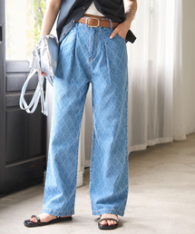 ROPE' PICNIC | 柄デニムタックワイドパンツ(デニムパンツ)