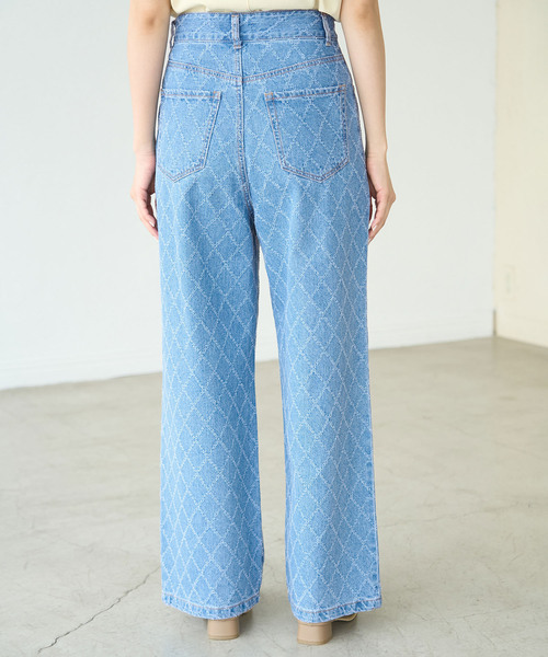 ROPE' PICNIC（ロペピクニック）の「柄デニムタックワイドパンツ（デニムパンツ・レディース・サックスブルー・38/36/40）」の19枚目の写真