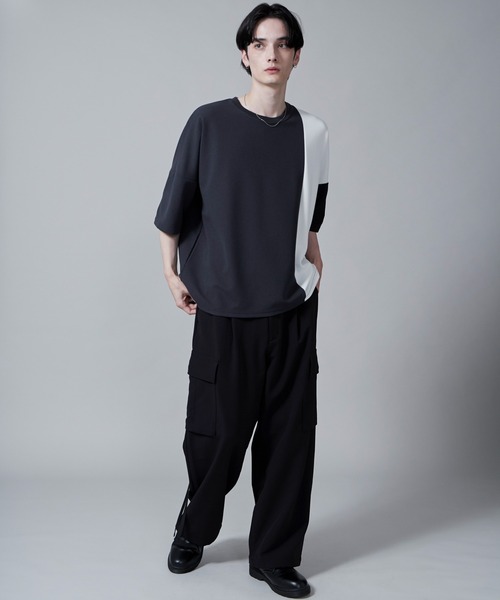 LUCY（ルーシー）の「LUCY/カラーブロックT（Tシャツ/カットソー・メンズ・ダークグレー/ホワイト・MEDIUM/LARGE）」の18枚目の写真