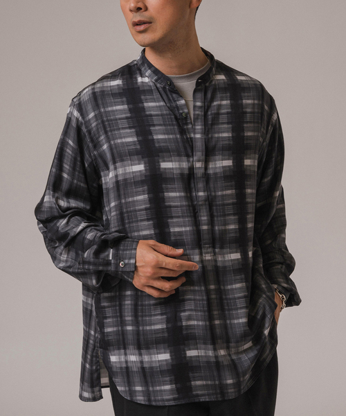 user_e7dc05f2様 DEVEAUX(デボー) パターン バンドカラープルオーバーシャツ（シャツ