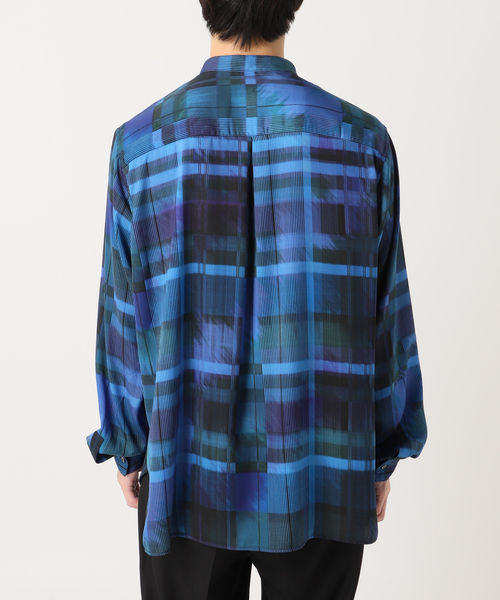 EDIFICE（エディフィス）の「DEVEAUX(デボー) パターン バンドカラープルオーバーシャツ（シャツ/ブラウス・メンズ・ブルー/ブラック/チャコールグレー・MEDIUM/SMALL/LARGE）」の9枚目の写真