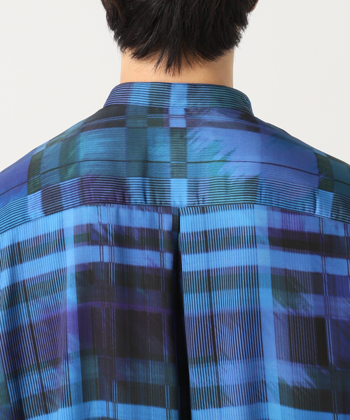 EDIFICE（エディフィス）の「DEVEAUX(デボー) パターン バンドカラープルオーバーシャツ（シャツ/ブラウス・メンズ・ブルー/ブラック/チャコールグレー・MEDIUM/SMALL/LARGE）」の10枚目の写真