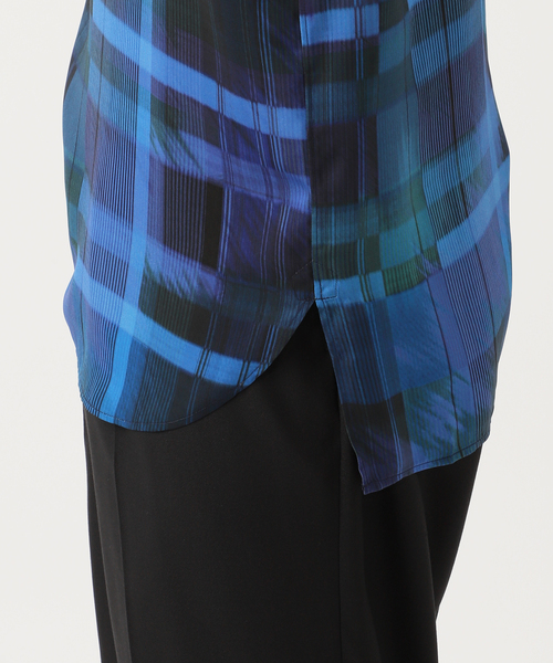 EDIFICE（エディフィス）の「DEVEAUX(デボー) パターン バンドカラープルオーバーシャツ（シャツ/ブラウス・メンズ・ブルー/ブラック/チャコールグレー・MEDIUM/SMALL/LARGE）」の14枚目の写真