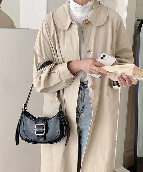 LAFFMO（ラフモ）の「ショルダーバッグ（ショルダーバッグ・レディース・ブラック/ブルー/アイボリー/ネイビー/ブラウン/シルバー・F）」の11枚目の写真