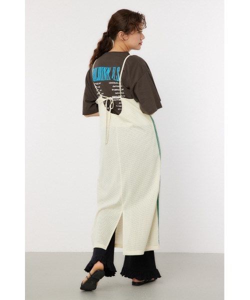 RODEO CROWNS WIDE BOWL（ロデオクラウンズワイドボウル）の「メッシュ切り替えラインキャミワンピース（ワンピース・レディース・ネイビー/アイボリー/マジェンタ・FREE）」の16枚目の写真