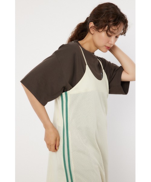 RODEO CROWNS WIDE BOWL（ロデオクラウンズワイドボウル）の「メッシュ切り替えラインキャミワンピース（ワンピース・レディース・ネイビー/アイボリー/マジェンタ・FREE）」の17枚目の写真