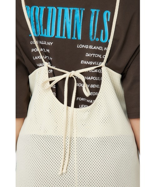 RODEO CROWNS WIDE BOWL（ロデオクラウンズワイドボウル）の「メッシュ切り替えラインキャミワンピース（ワンピース・レディース・ネイビー/アイボリー/マジェンタ・FREE）」の22枚目の写真