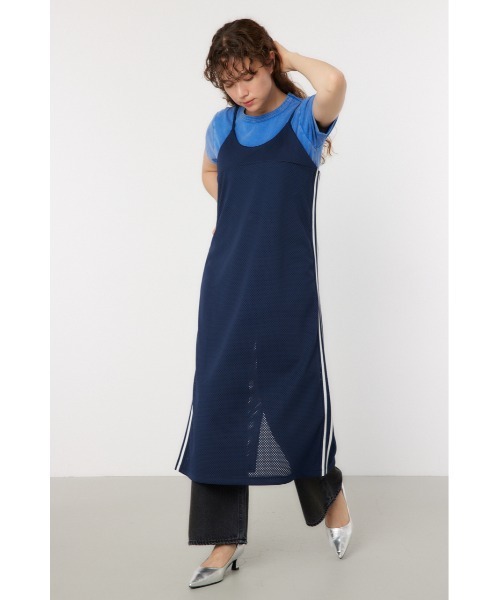 RODEO CROWNS WIDE BOWL（ロデオクラウンズワイドボウル）の「メッシュ切り替えラインキャミワンピース（ワンピース・レディース・ネイビー/アイボリー/マジェンタ・FREE）」の9枚目の写真