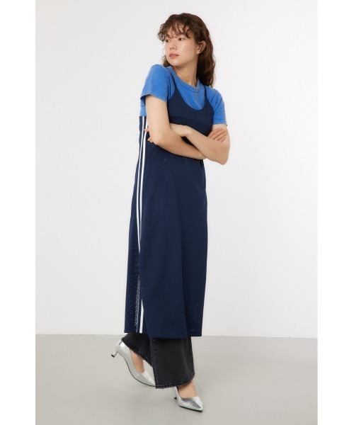 RODEO CROWNS WIDE BOWL（ロデオクラウンズワイドボウル）の「メッシュ切り替えラインキャミワンピース（ワンピース・レディース・ネイビー/アイボリー/マジェンタ・FREE）」の10枚目の写真