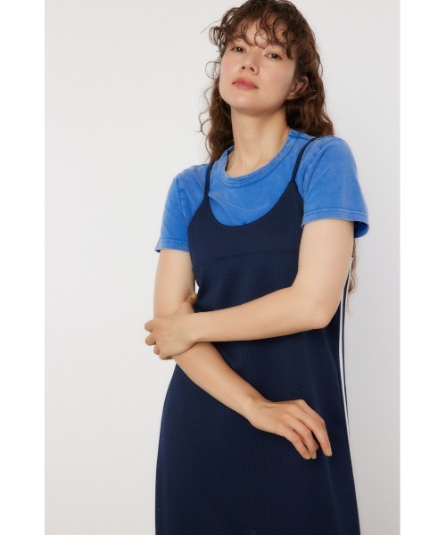 RODEO CROWNS WIDE BOWL（ロデオクラウンズワイドボウル）の「メッシュ切り替えラインキャミワンピース（ワンピース・レディース・ネイビー/アイボリー/マジェンタ・FREE）」の13枚目の写真