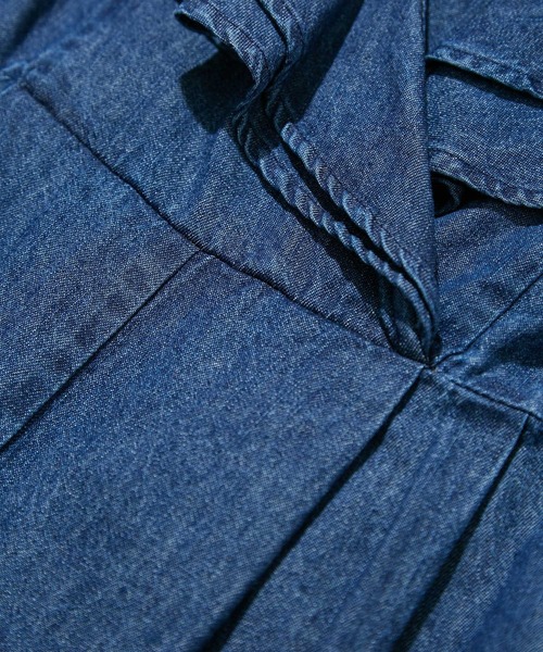 VIS（ビス）の「【洗える】フリル付きデニムオールインワン（つなぎ/オールインワン・レディース・ブラック/ブルー系その他4・M/S）」の13枚目の写真