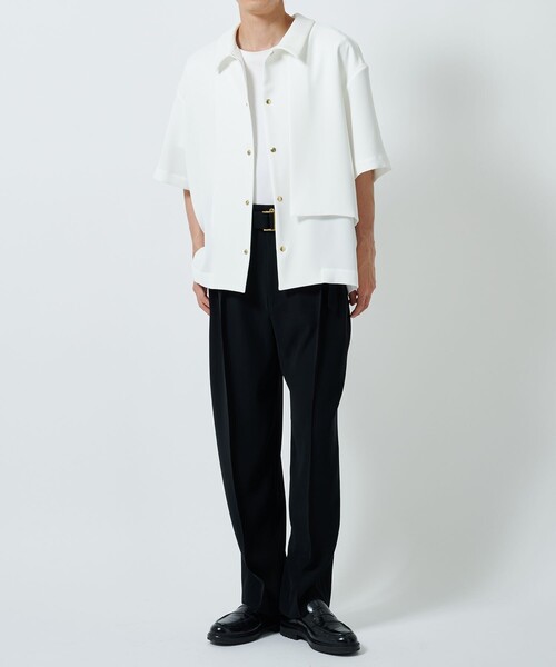 CULLNI(クルニ)の「STUDIOUS別注 S/S OPEN SHIRTS(シャツ/ブラウス・メンズ・ホワイト/ブラック/カーキ・1/2)」の4枚目の写真