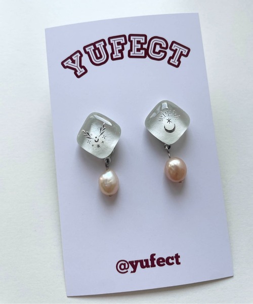 yufect(ユフェクト)の「【Yu】【it】【yufect】雫 レトロピアス(ピアス(両耳用)・レディース・ホワイト系/グレー/ホワイト系2・FREE)」の3枚目の写真