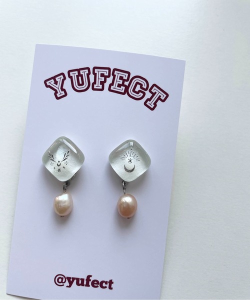 yufect(ユフェクト)の「【Yu】【it】【yufect】雫 レトロピアス(ピアス(両耳用)・レディース・ホワイト系/グレー/ホワイト系2・FREE)」の7枚目の写真