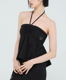 【Uglyshadow】BEADS TUNNEL SLEEVELESS / 【アグリーシャドウ】ビーズホルターネックキャミソールチュニック