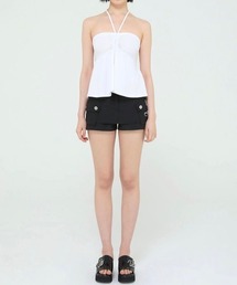 UGLY SHADOW（アグリーシャドウ）の「【Uglyshadow】BEADS TUNNEL SLEEVELESS / 【アグリーシャドウ】ビーズホルターネックキャミソールチュニック（チュニック）」