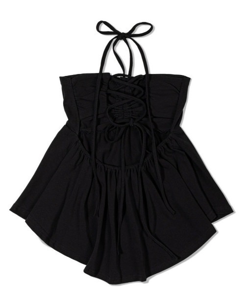 UGLY SHADOW（アグリーシャドウ）の「【Uglyshadow】BEADS TUNNEL SLEEVELESS / 【アグリーシャドウ】ビーズホルターネックキャミソールチュニック（チュニック・レディース・ブラック/ホワイト/ブルー・ONE SIZE）」の6枚目の写真
