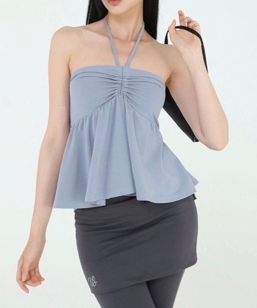 UGLY SHADOW（アグリーシャドウ）の「【Uglyshadow】BEADS TUNNEL SLEEVELESS / 【アグリーシャドウ】ビーズホルターネックキャミソールチュニック（チュニック・レディース・ブラック/ホワイト/ブルー・ONE SIZE）」の10枚目の写真