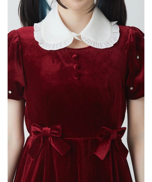 Ank Rouge（アンクルージュ）の「ベロアビジューコンビネゾン（ワンピース・レディース・ブルー/ブラック/レッド・M）」の14枚目の写真