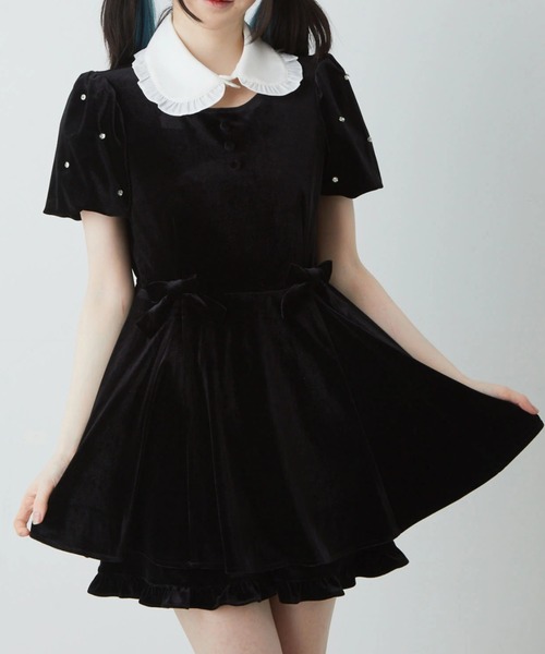 Ank Rouge（アンクルージュ）の「ベロアビジューコンビネゾン（ワンピース・レディース・ブルー/ブラック/レッド・M）」の16枚目の写真