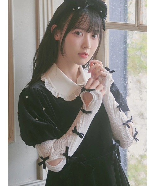 Ank Rouge（アンクルージュ）の「ベロアビジューコンビネゾン（ワンピース・レディース・ブルー/ブラック/レッド・M）」の18枚目の写真