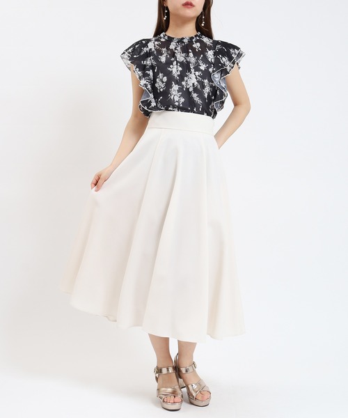 ASTORIA ODIER(アストリアオディール)の「花柄シアーブラウス(シャツ/ブラウス・レディース・ブラック/ホワイト・MEDIUM)」の6枚目の写真