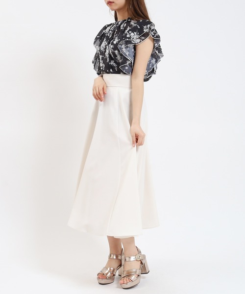 ASTORIA ODIER(アストリアオディール)の「花柄シアーブラウス(シャツ/ブラウス・レディース・ブラック/ホワイト・MEDIUM)」の4枚目の写真