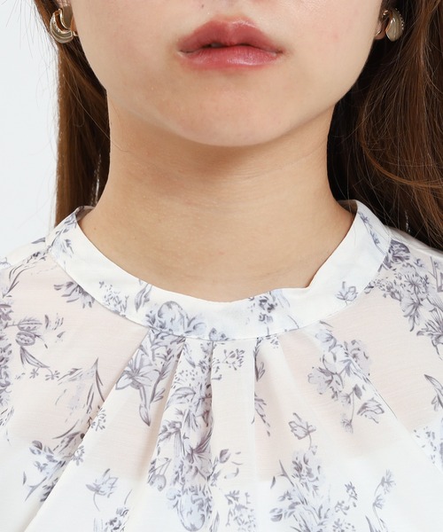 ASTORIA ODIER(アストリアオディール)の「花柄シアーブラウス(シャツ/ブラウス・レディース・ブラック/ホワイト・MEDIUM)」の20枚目の写真