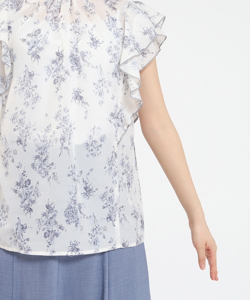 ASTORIA ODIER(アストリアオディール)の「花柄シアーブラウス(シャツ/ブラウス・レディース・ブラック/ホワイト・MEDIUM)」の18枚目の写真