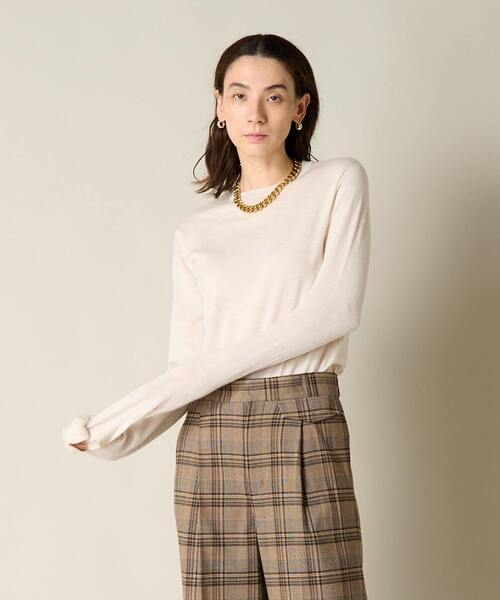 【セール】シアーロングスリーブニット（ニット/セーター）｜Liesse（リエス）