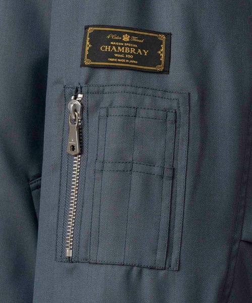 メゾンスペシャル　4色シャンブレーウールプライムオーバーMA-1 サイズ0 UNISEX》4 Colors Chambray Washable Wool Prime-Over MA-1