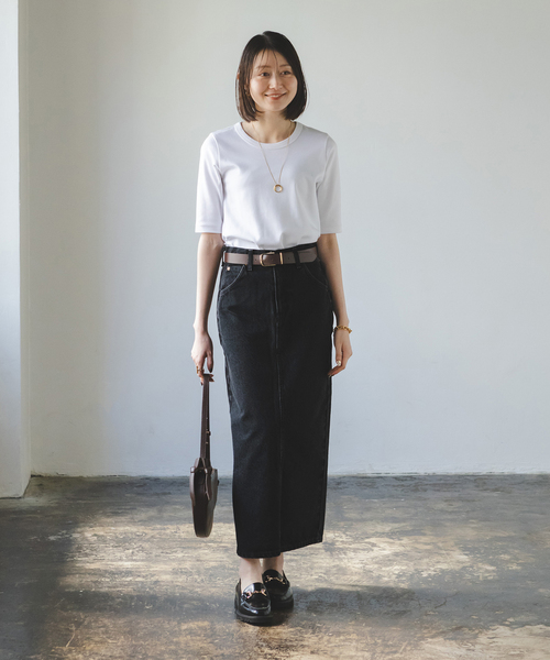 Lee（リー）の「Lee/リー タイトスカート(ブラック)（デニムスカート・レディース・ブラック・X-SMALL/SMALL/MEDIUM）」の5枚目の写真