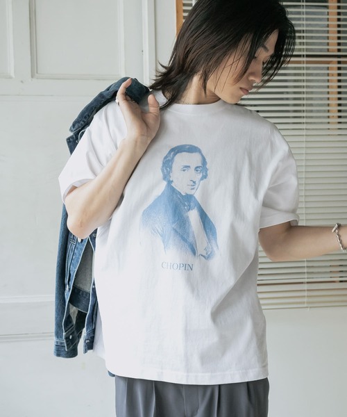 SENSE OF PLACE by URBAN RESEARCH(センスオブプレイスバイアーバンリサーチ)の「ヴィンテージライクTシャツ(ショパン)(Tシャツ/カットソー・メンズ・ホワイト/ミント・MEDIUM/LARGE)」の2枚目の写真