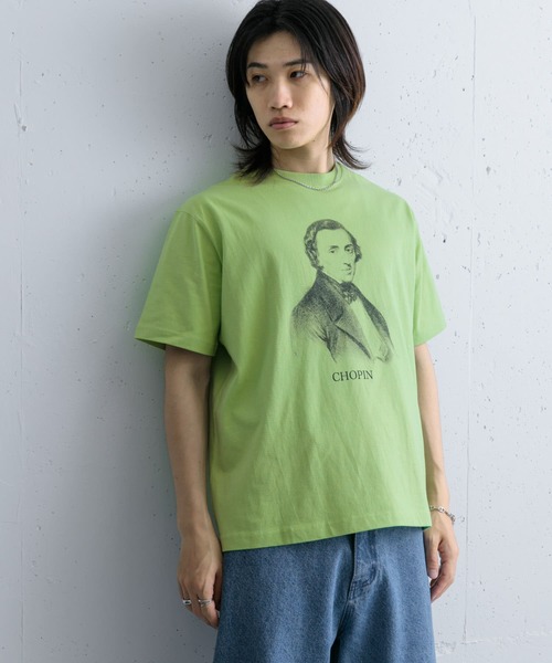 SENSE OF PLACE by URBAN RESEARCH(センスオブプレイスバイアーバンリサーチ)の「ヴィンテージライクTシャツ(ショパン)(Tシャツ/カットソー・メンズ・ホワイト/ミント・MEDIUM/LARGE)」の14枚目の写真