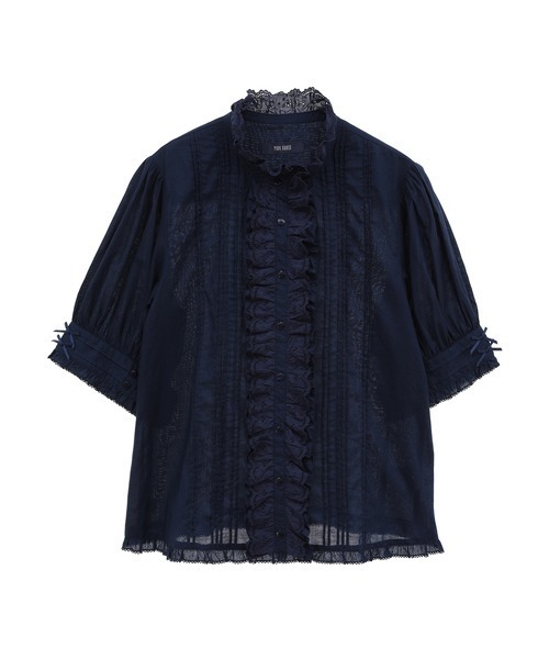 スカラップレース使いブラウス