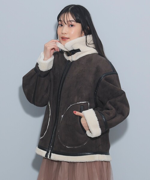 美品　BEETING HEART ビーティングハート　ジレ　ムートン　ファー FEATURE- Reversible 3way Fur Gilet｜seventen