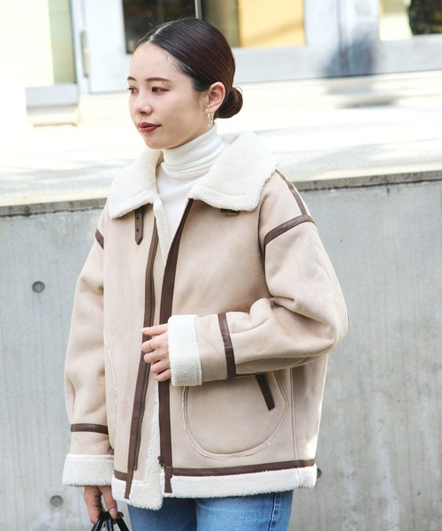 フェイク ムートン フライト ジャケット（ムートンコート）｜BEAMS