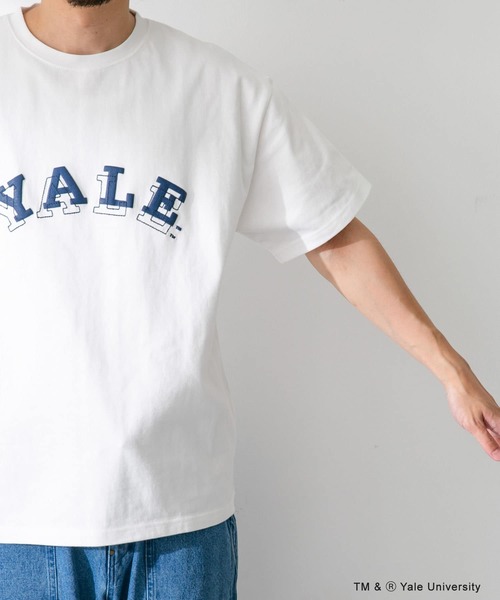 URBAN RESEARCH Sonny Label(アーバンリサーチサニーレーベル)の「YALEカレッジエンブロイダリーTシャツ(Tシャツ/カットソー・メンズ・オフホワイト/ネイビー・LARGE/MEDIUM)」の10枚目の写真