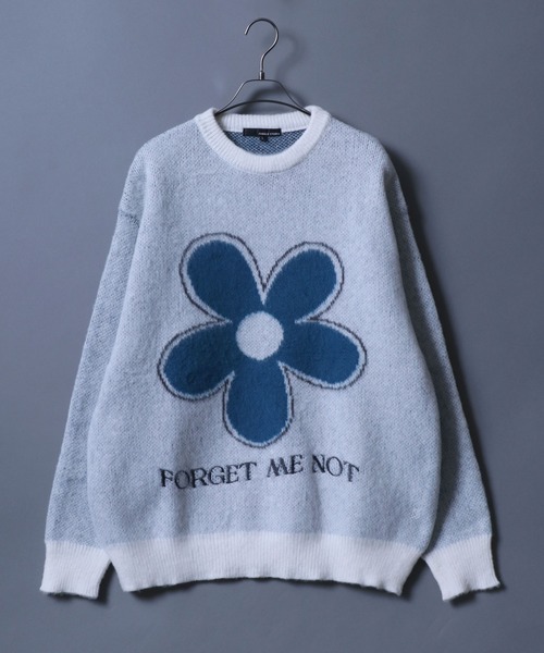 ANPAS(アンパス)の「Flower Jacquard Pullover Knit/フラワー ジャガード プルオーバー ニット(ニット/セーター・メンズ・ホワイト/ブラック/ネイビー・M/L)」の8枚目の写真