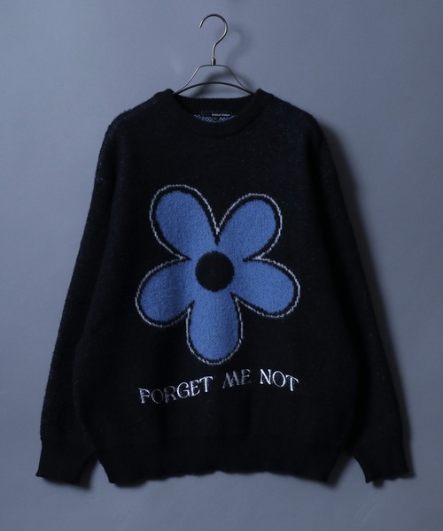 ANPAS(アンパス)の「Flower Jacquard Pullover Knit/フラワー ジャガード プルオーバー ニット(ニット/セーター・メンズ・ホワイト/ブラック/ネイビー・M/L)」の7枚目の写真