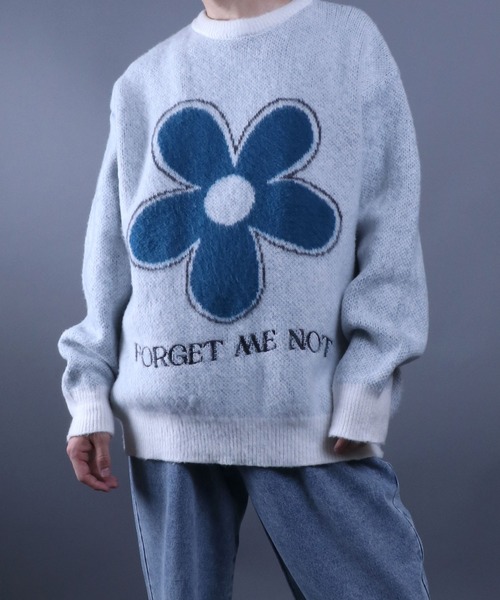 ANPAS(アンパス)の「Flower Jacquard Pullover Knit/フラワー ジャガード プルオーバー ニット(ニット/セーター・メンズ・ホワイト/ブラック/ネイビー・M/L)」の22枚目の写真