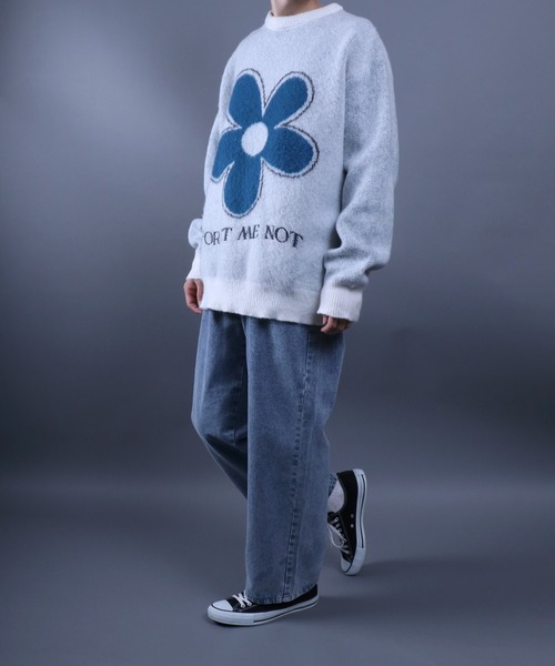 ANPAS(アンパス)の「Flower Jacquard Pullover Knit/フラワー ジャガード プルオーバー ニット(ニット/セーター・メンズ・ホワイト/ブラック/ネイビー・M/L)」の14枚目の写真
