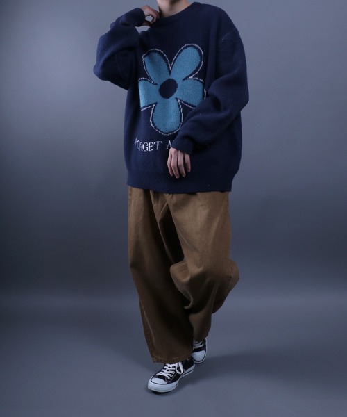 ANPAS(アンパス)の「Flower Jacquard Pullover Knit/フラワー ジャガード プルオーバー ニット(ニット/セーター・メンズ・ホワイト/ブラック/ネイビー・M/L)」の19枚目の写真