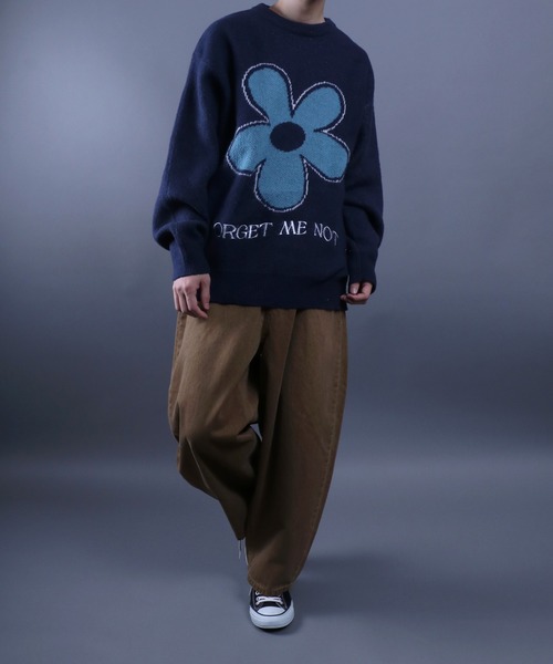 ANPAS(アンパス)の「Flower Jacquard Pullover Knit/フラワー ジャガード プルオーバー ニット(ニット/セーター・メンズ・ホワイト/ブラック/ネイビー・M/L)」の20枚目の写真