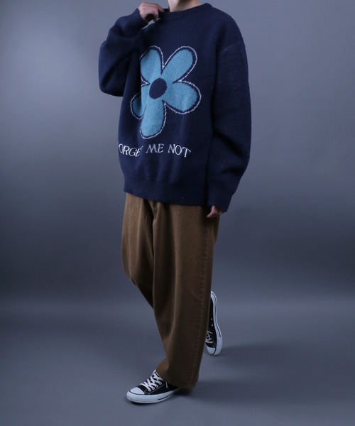ANPAS(アンパス)の「Flower Jacquard Pullover Knit/フラワー ジャガード プルオーバー ニット(ニット/セーター・メンズ・ホワイト/ブラック/ネイビー・M/L)」の21枚目の写真