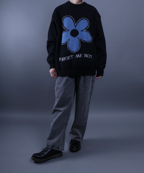 ANPAS(アンパス)の「Flower Jacquard Pullover Knit/フラワー ジャガード プルオーバー ニット(ニット/セーター・メンズ・ホワイト/ブラック/ネイビー・M/L)」の16枚目の写真